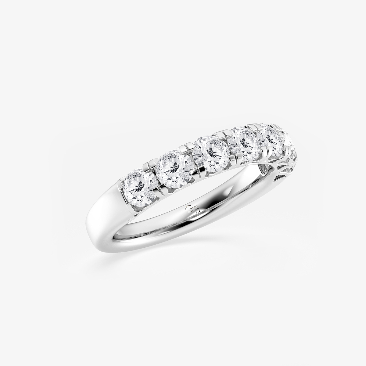 Additional Image 1 for  1 1/2 ctw Round Lab Grown Diamond Seven-Stone Anniversary Band