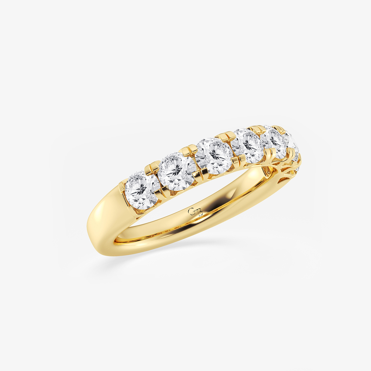 Additional Image 1 for  1 1/2 ctw Round Lab Grown Diamond Seven-Stone Anniversary Band