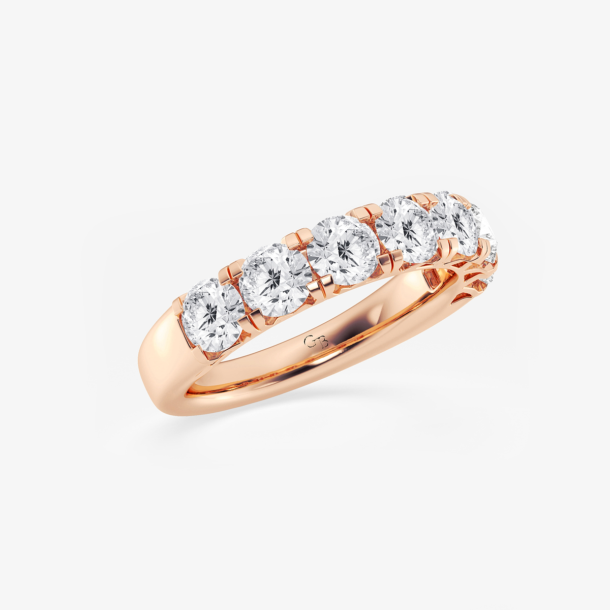 Additional Image 1 for  2 ctw Round Lab Grown Diamond Seven-Stone Anniversary Band