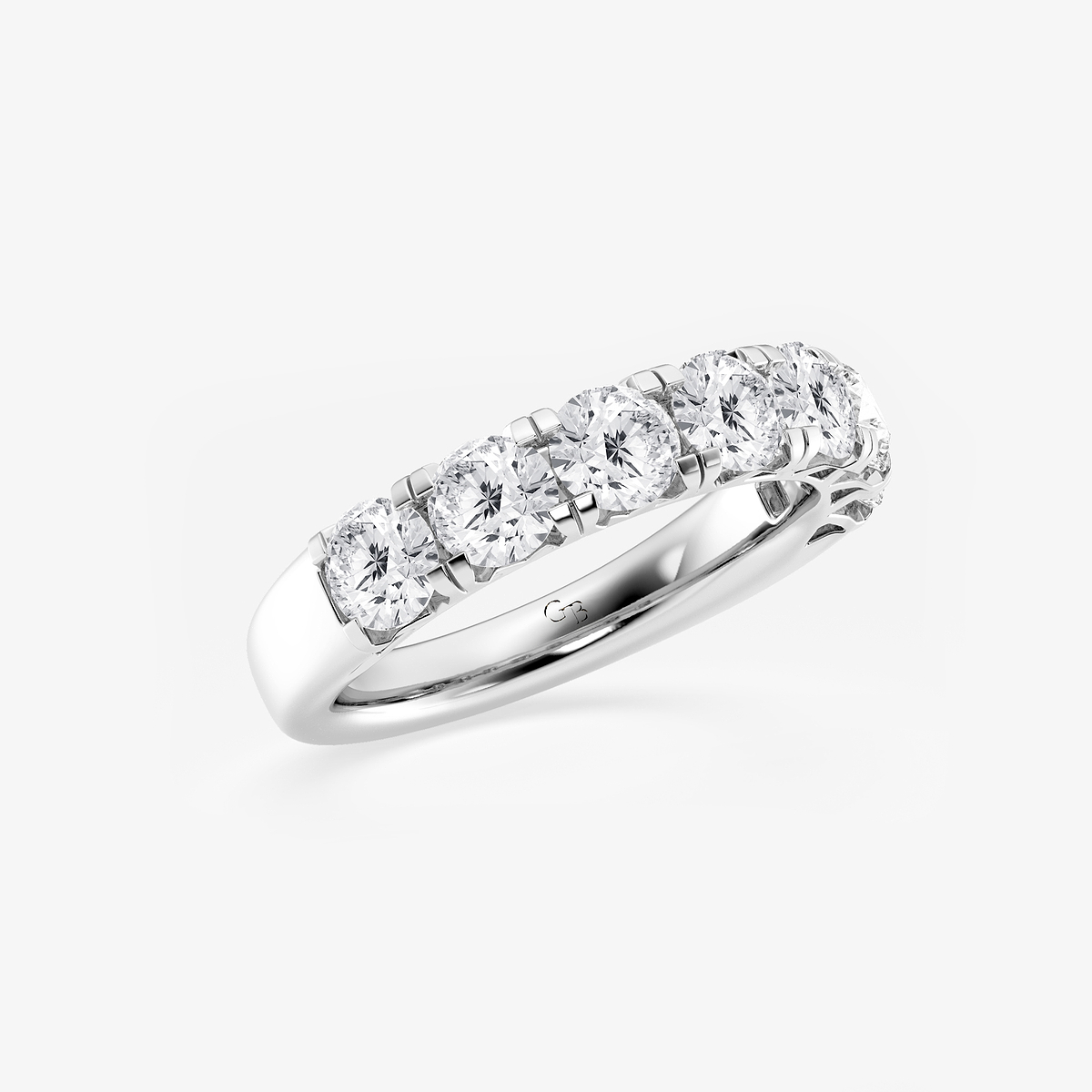 Additional Image 1 for  2 ctw Round Lab Grown Diamond Seven-Stone Anniversary Band