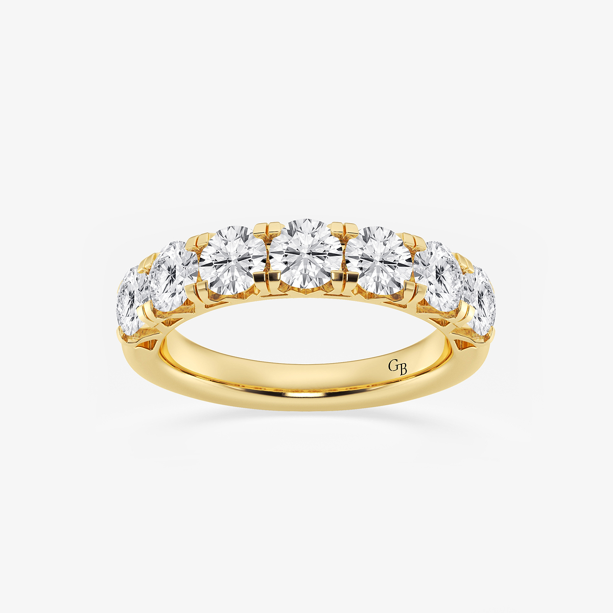 2 ctw Round Lab Grown Diamond Seven-Stone Anniversary Band