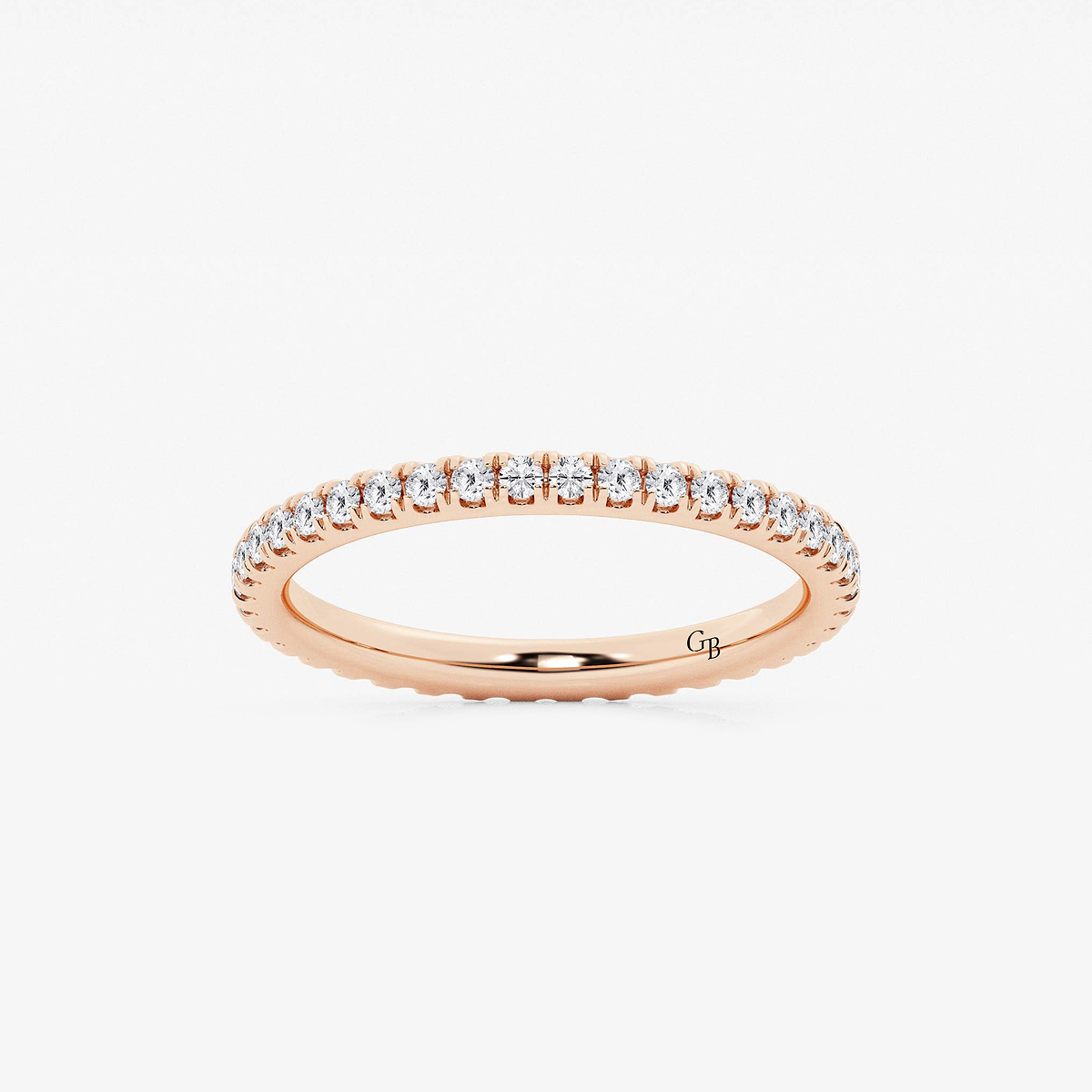 7/8 ctw Round Lab Grown Diamond Prong Set Wedding Band