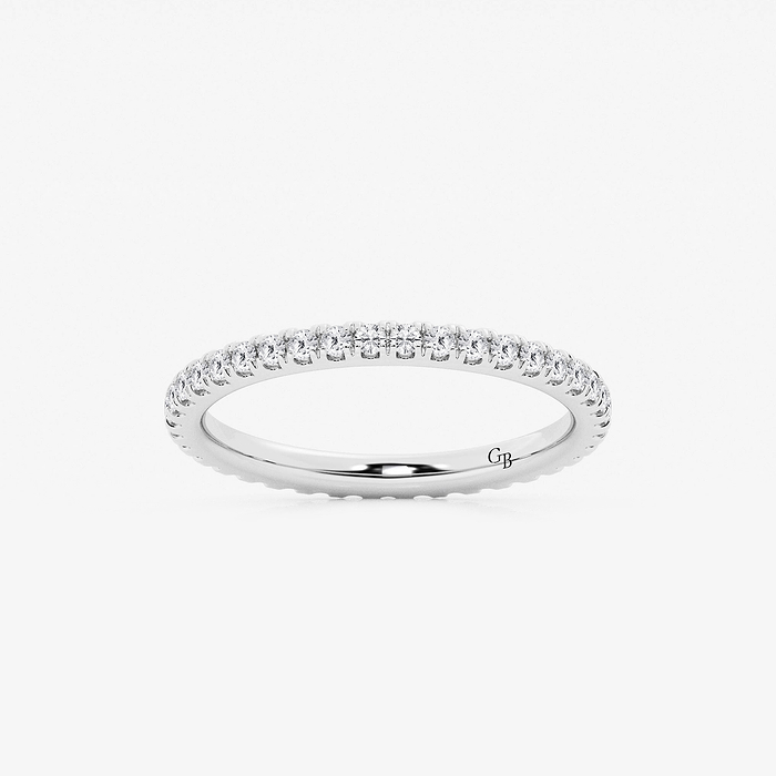 2 1/2 ctw Pear Lab Grown Diamond Eternity Engagement Ring 14K White Gold, F, VS2