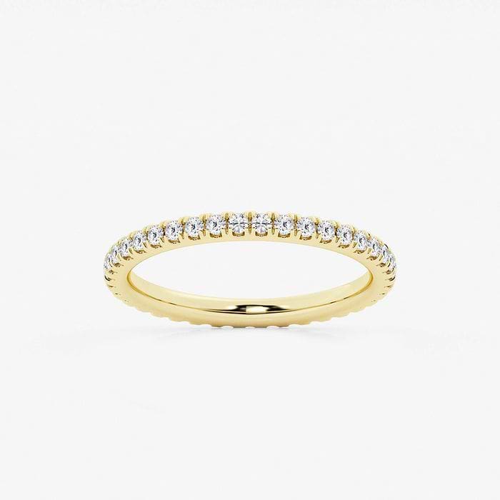 7/8 ctw Round Lab Grown Diamond Prong Set Wedding Band