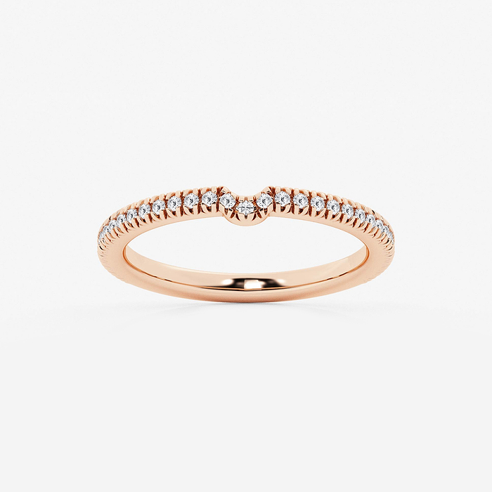 1/5 ctw Round Lab Grown Diamond French Pave Wedding Band