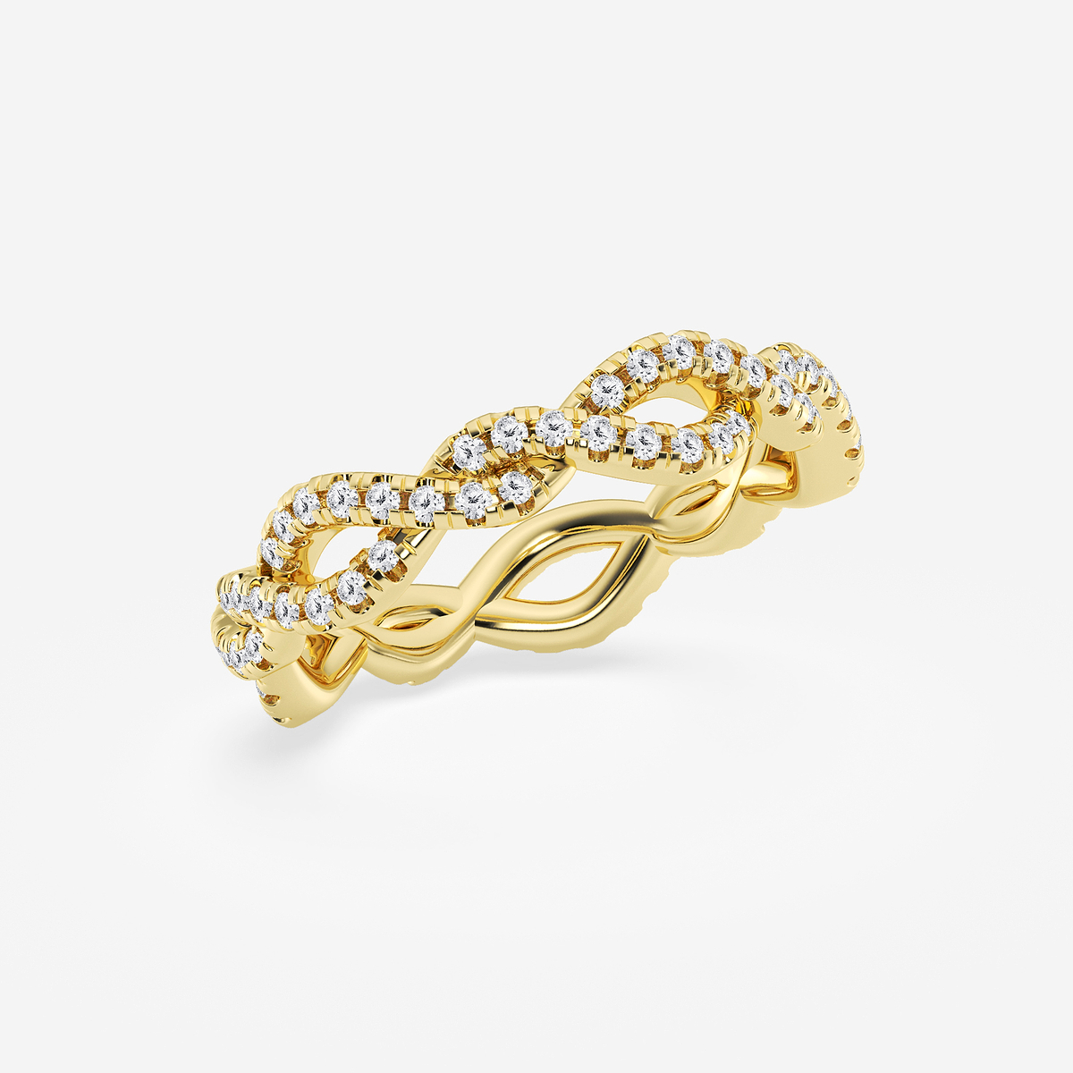 Additional Image 1 for  1/2 ctw Round Lab Grown Diamond Infinity Twist Eternity Band - 4.2mm Width