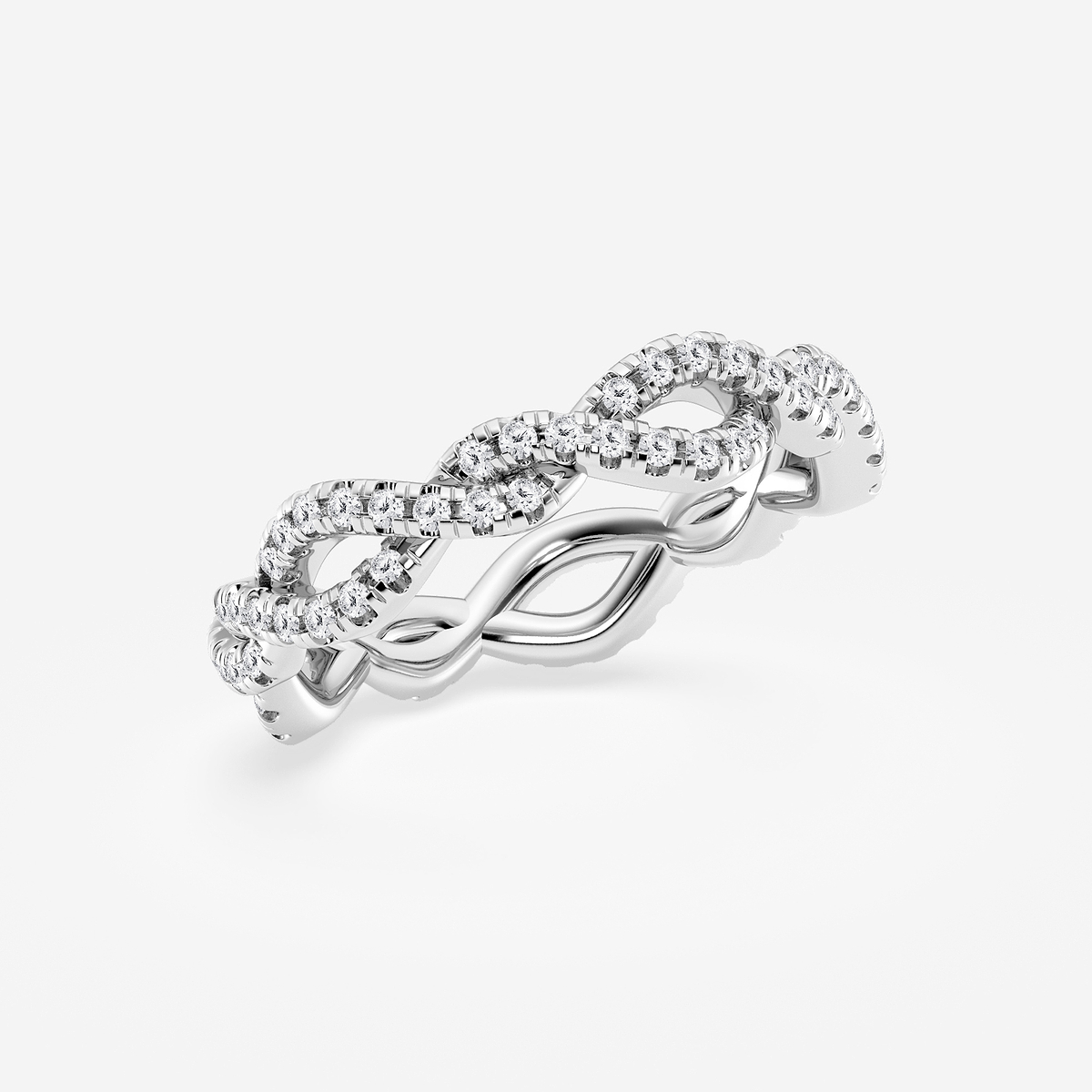 Additional Image 1 for  1/2 ctw Round Lab Grown Diamond Infinity Twist Eternity Band - 4.2mm Width