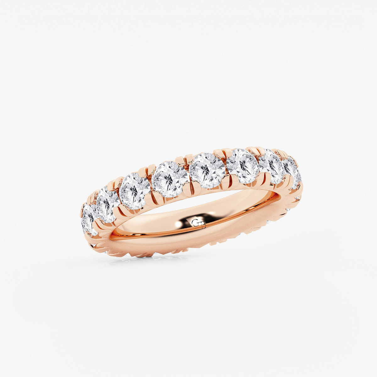Additional Image 1 for  4 ctw Round Lab Grown Diamond Eternity Band - 4mm Width