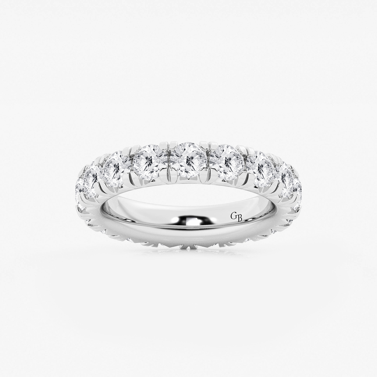 4 ctw Round Lab Grown Diamond Eternity Band - 4mm Width