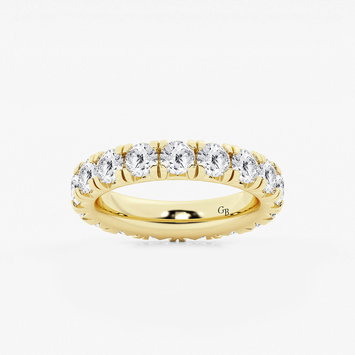 4 ctw Round Lab Grown Diamond Eternity Band - 4mm Width