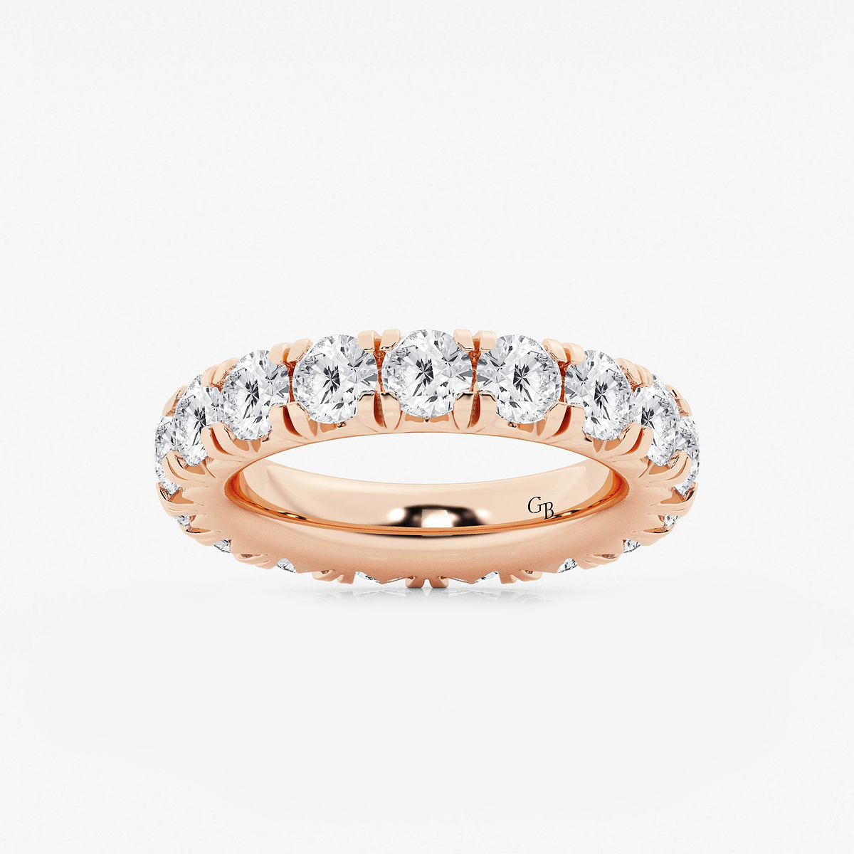 5 ctw Round Lab Grown Diamond Eternity Band - 4.4mm Width