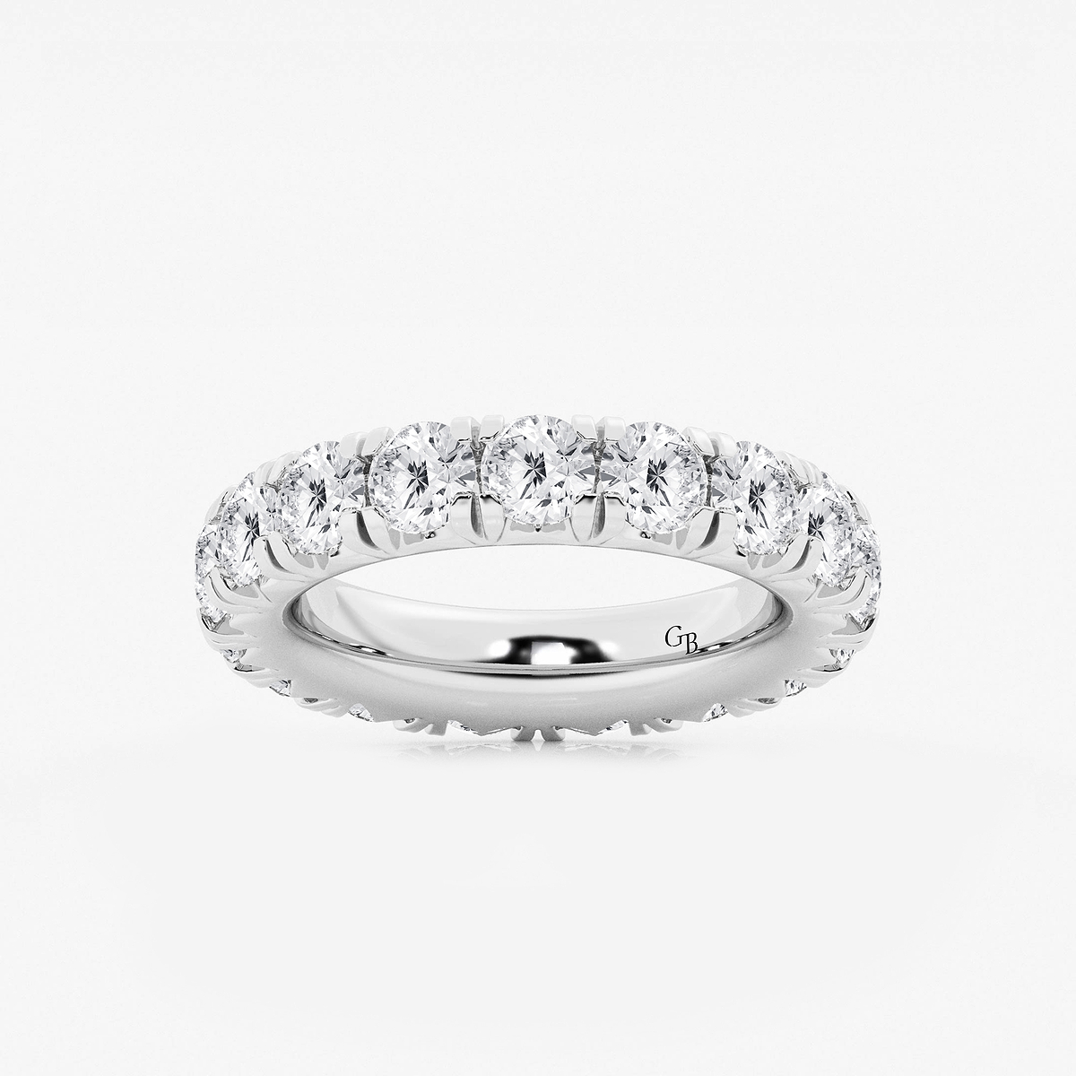 5 ctw Round Lab Grown Diamond Eternity Band - 4.4mm Width