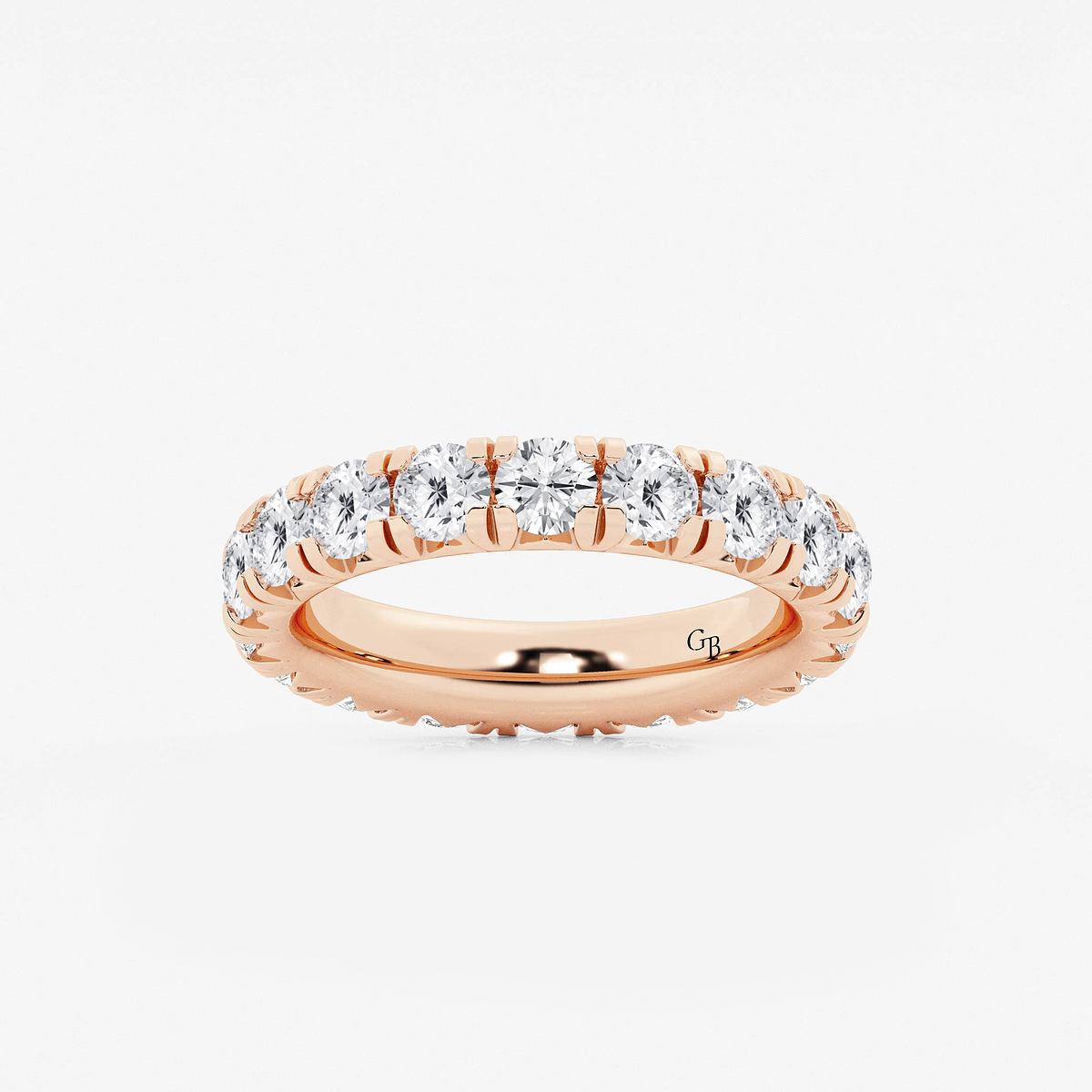 3 ctw Round Lab Grown Diamond Eternity Band - 3.7mm Width
