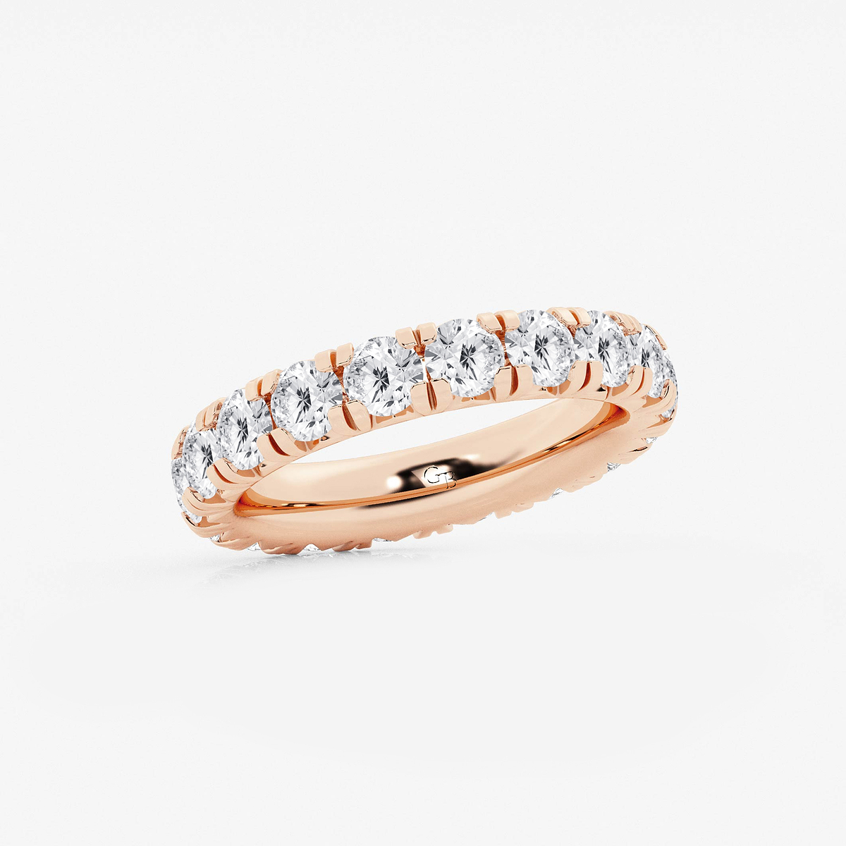 Additional Image 1 for  3 ctw Round Lab Grown Diamond Eternity Band - 3.7mm Width