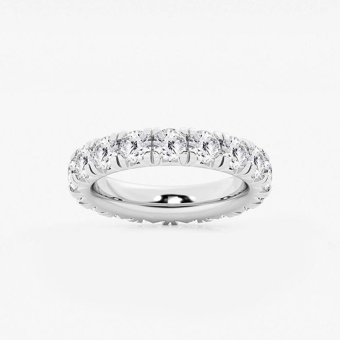 French Pave Round Eternity Band