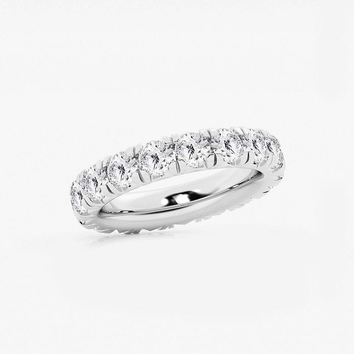 French Pave Round Eternity Band