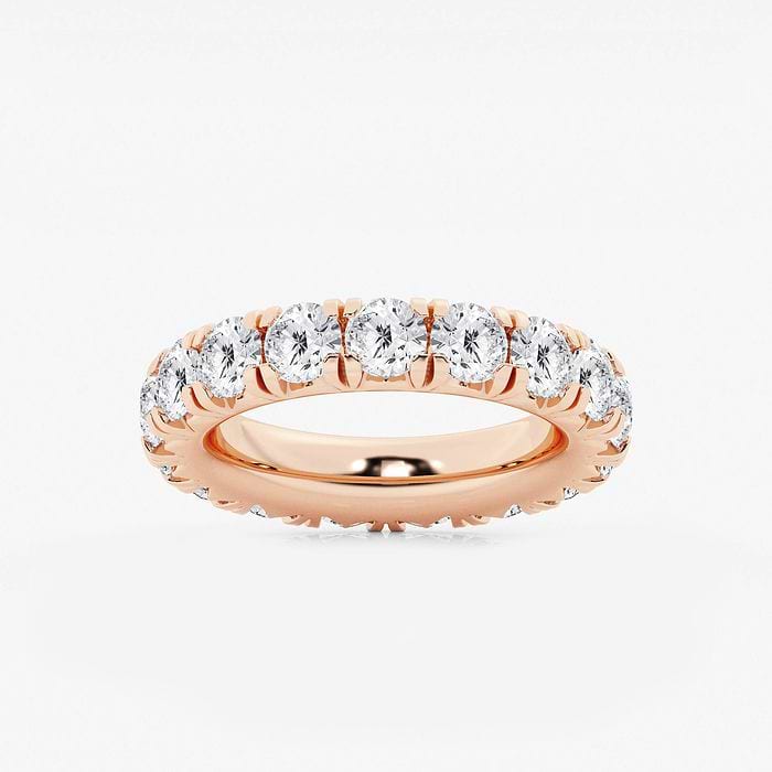 French Pave Round Eternity Band