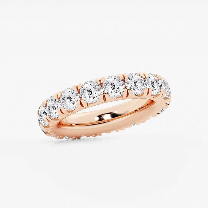 French Pave Round Eternity Band