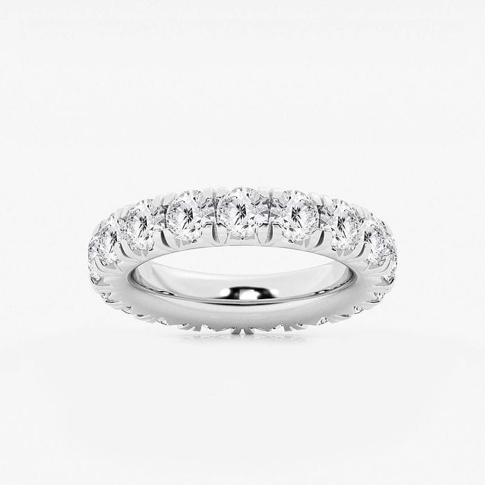French Pave Round Eternity Band