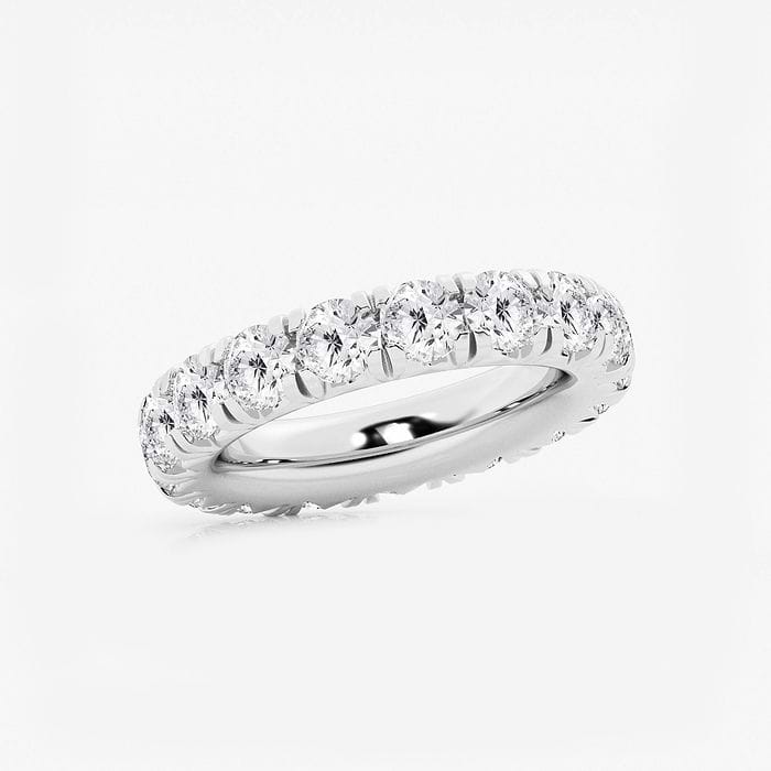 French Pave Round Eternity Band