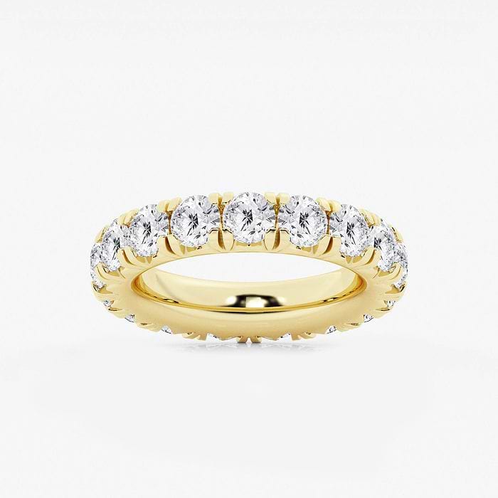 French Pave Round Eternity Band