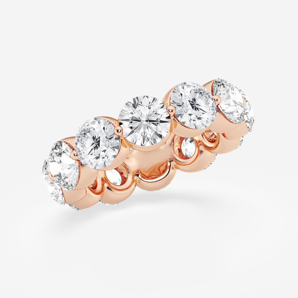 Additional Image 1 for  6 ctw Round Lab Grown Floating Diamond Eternity Band - 4.9mm Width