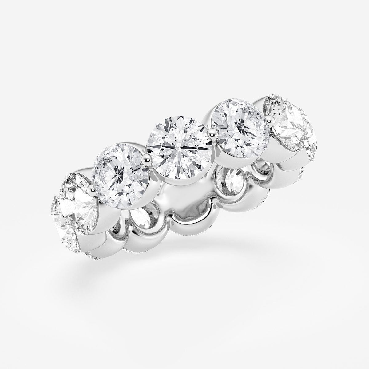 Additional Image 1 for  6 ctw Round Lab Grown Floating Diamond Eternity Band - 4.9mm Width