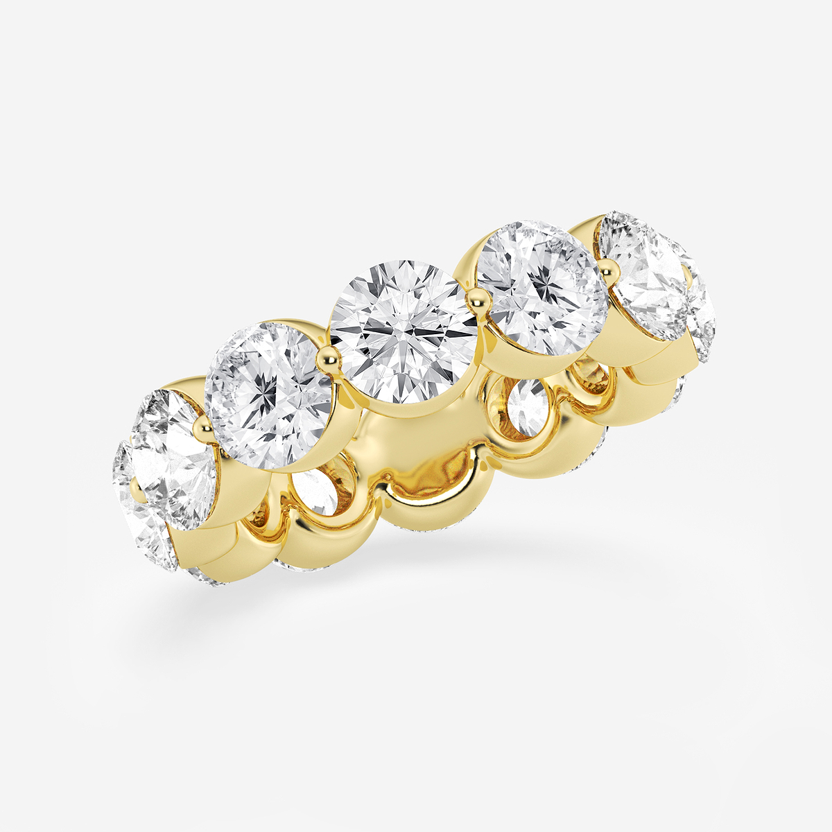 Additional Image 1 for  6 ctw Round Lab Grown Floating Diamond Eternity Band - 4.9mm Width