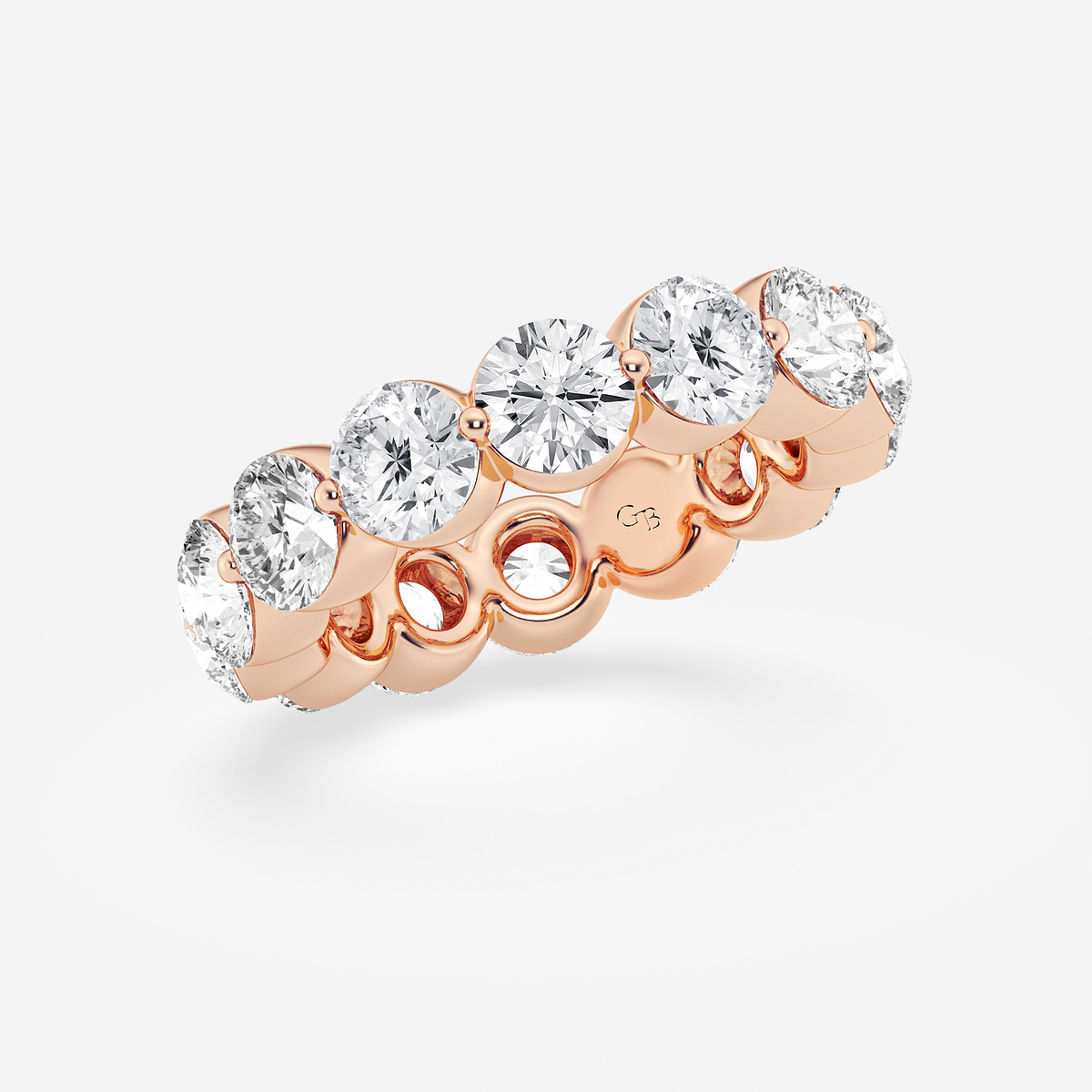Additional Image 1 for  6 ctw Round Lab Grown Floating Diamond Eternity Band - 4.8mm Width