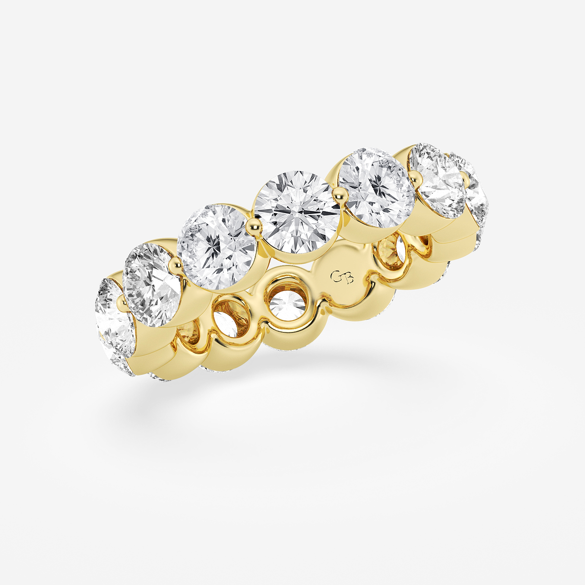 Additional Image 1 for  6 ctw Round Lab Grown Floating Diamond Eternity Band - 4.7mm Width