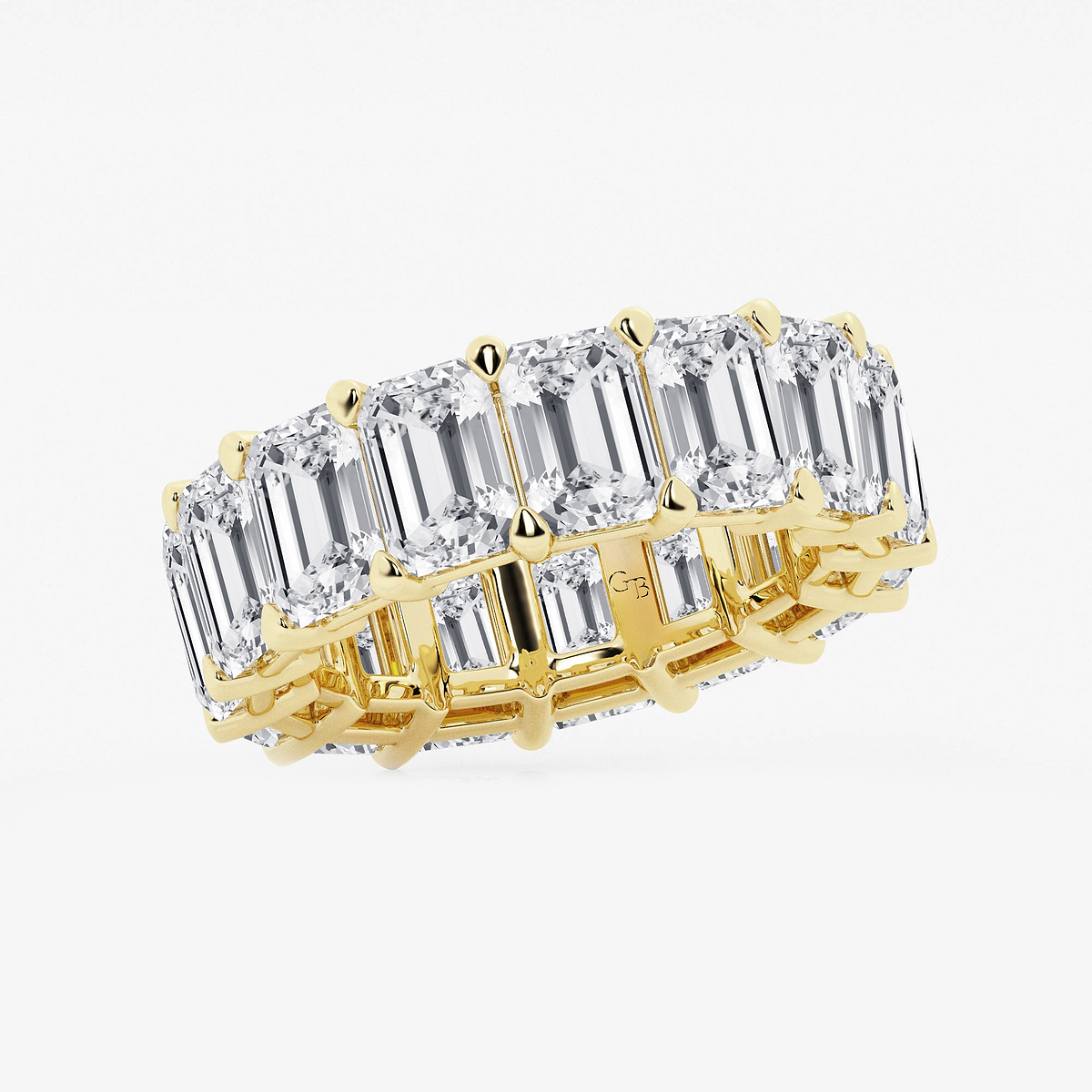 Additional Image 1 for  15 ctw Emerald Lab Grown Diamond Cut Luxe Eternity Band - 6.8mm Width