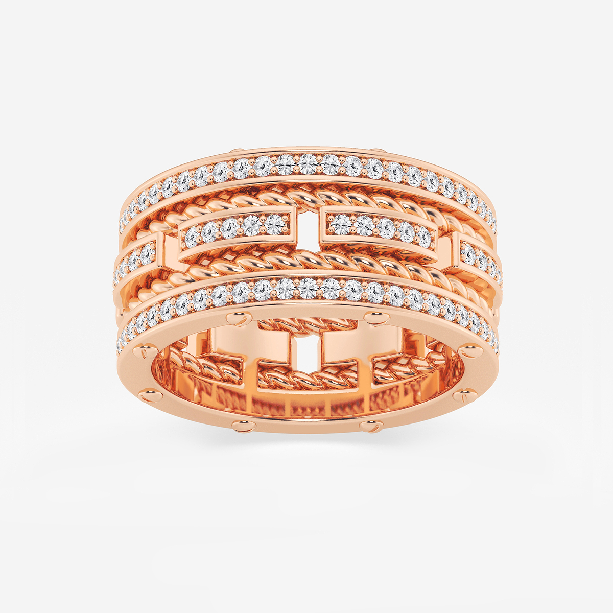 1/2 ctw Round Lab Grown Diamond Contemporary Wedding Band