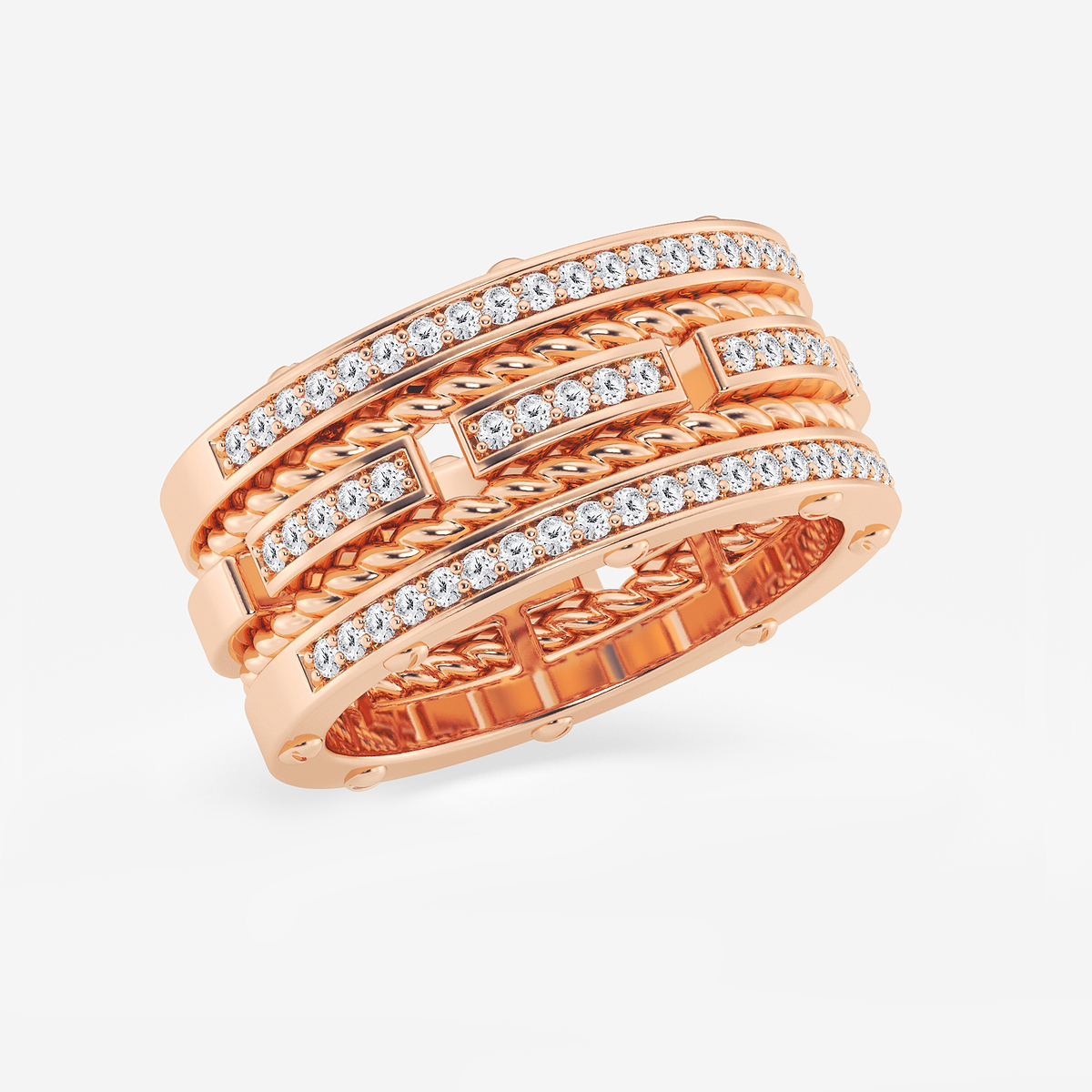 Additional Image 1 for  1/2 ctw Round Lab Grown Diamond Contemporary Wedding Band