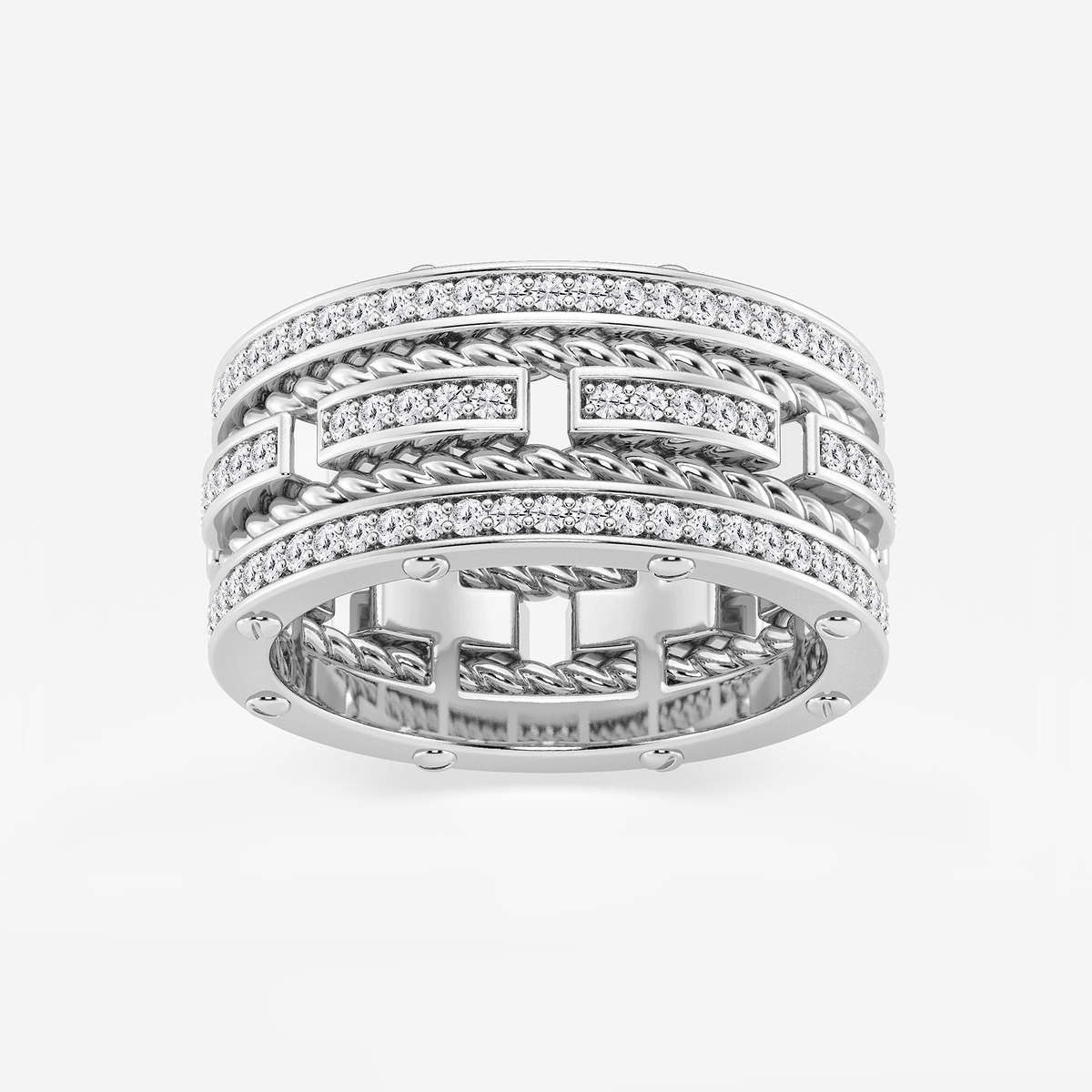 1/2 ctw Round Lab Grown Diamond Contemporary Wedding Band