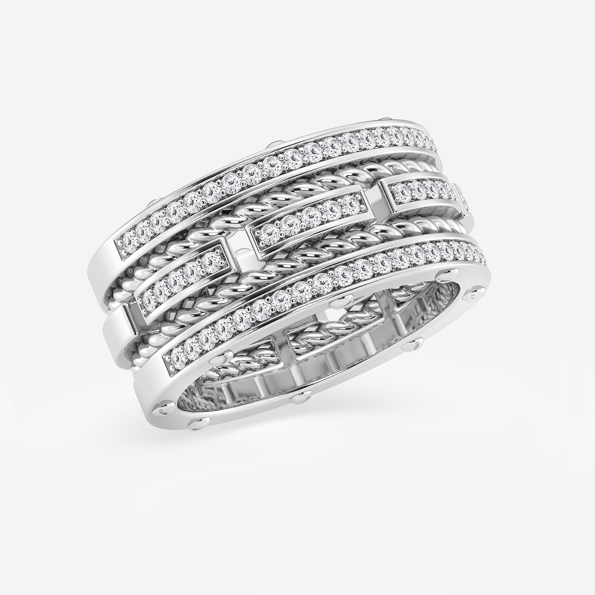 Additional Image 1 for  1/2 ctw Round Lab Grown Diamond Contemporary Wedding Band