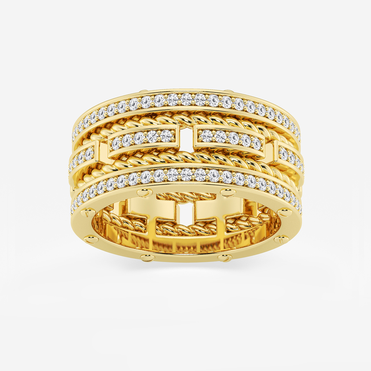 1/2 ctw Round Lab Grown Diamond Contemporary Wedding Band