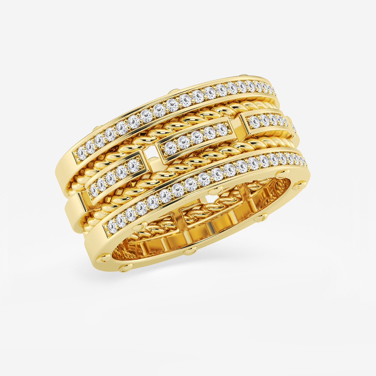 Additional Image 1 for  1/2 ctw Round Lab Grown Diamond Contemporary Wedding Band