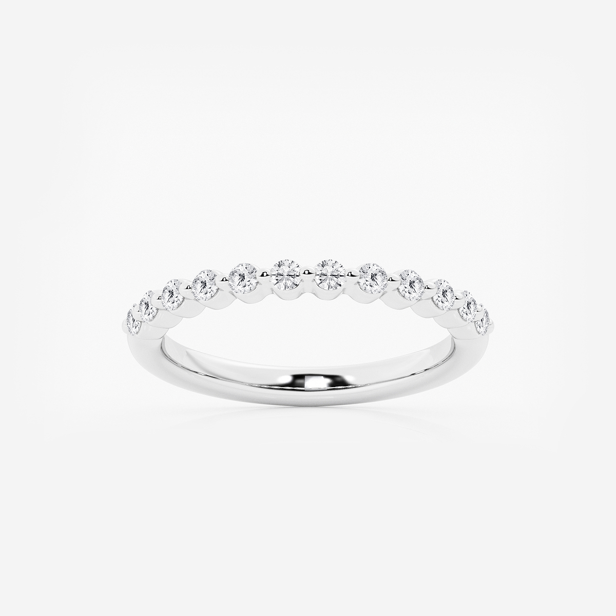1/4 ctw Round Lab Grown Diamond Floating Wedding Band