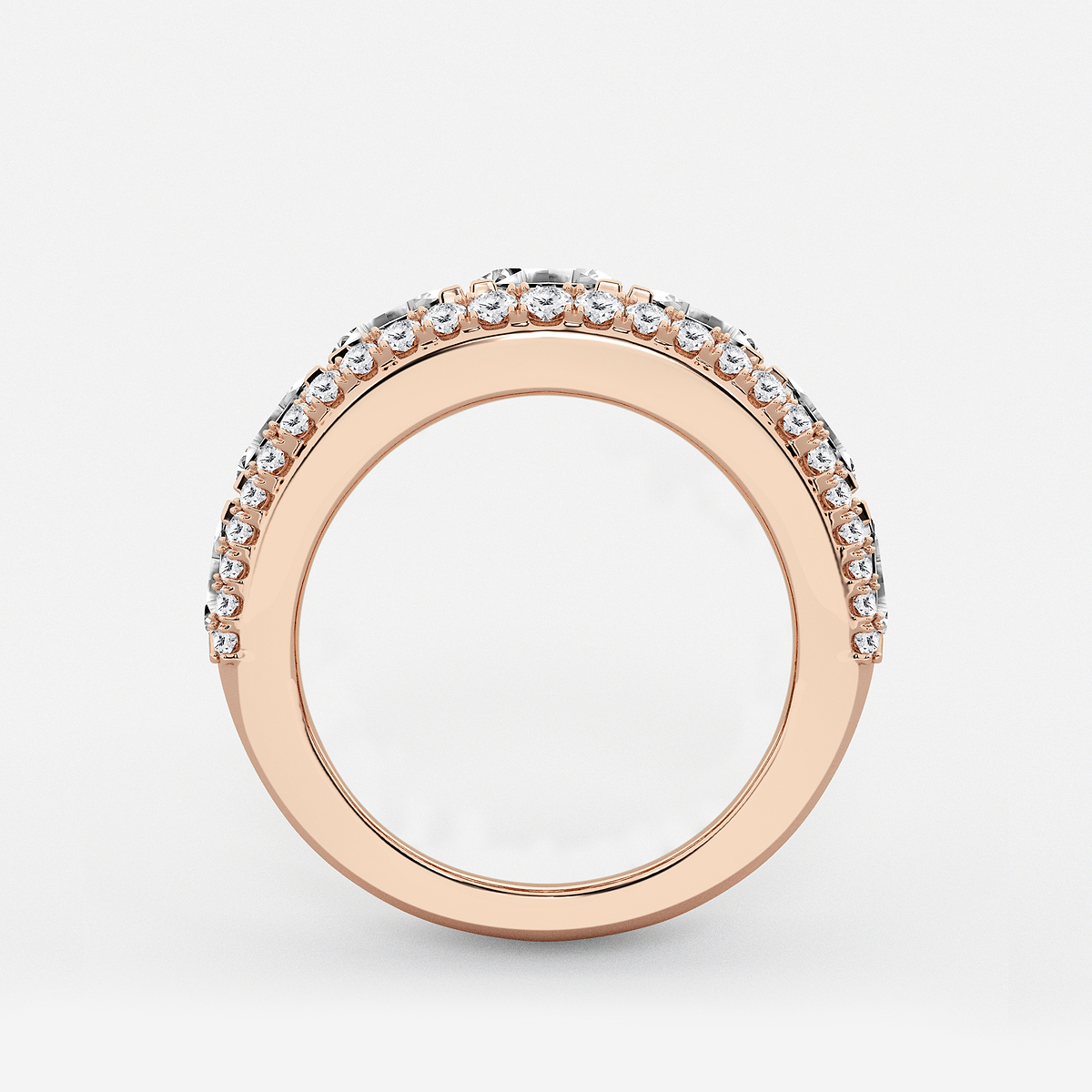 Additional Image 1 for  8 ctw Asscher Lab Grown Diamond Multi-Row Band