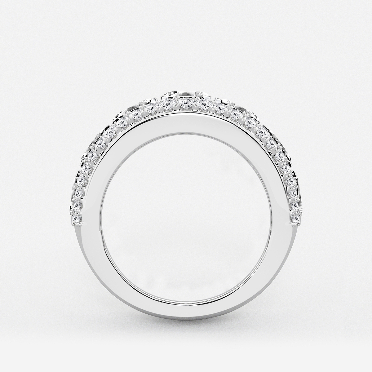 Additional Image 1 for  8 ctw Asscher Lab Grown Diamond Multi-Row Band