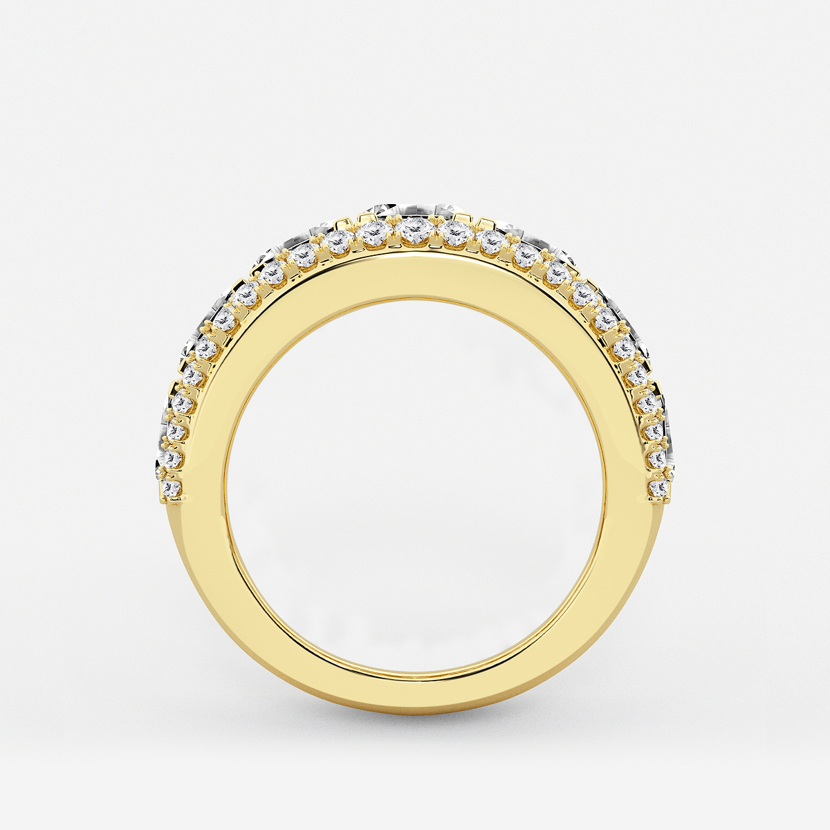 Additional Image 1 for  8 ctw Asscher Lab Grown Diamond Multi-Row Band