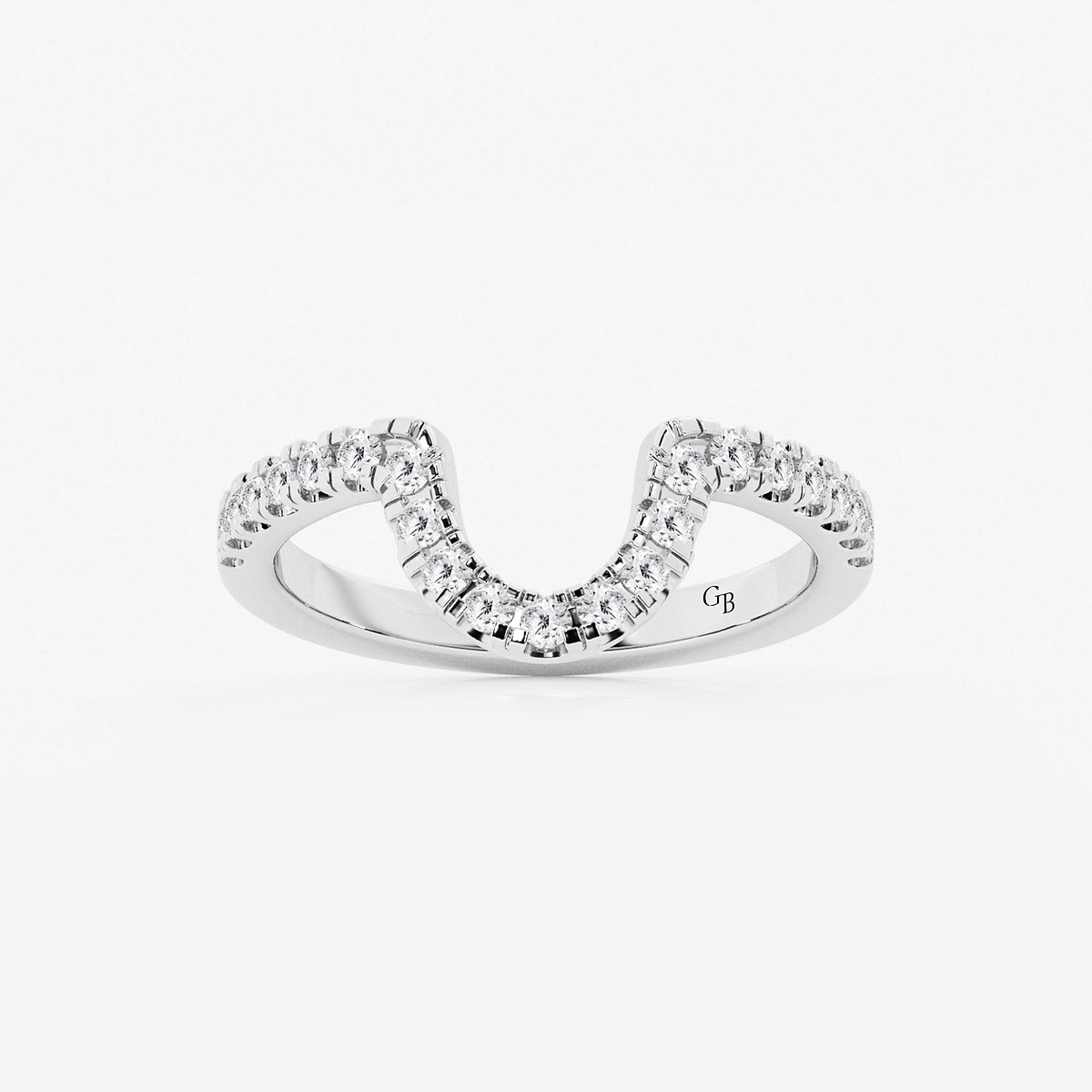 2/5 ctw Round Lab Grown Diamond Prong Set Wedding Band