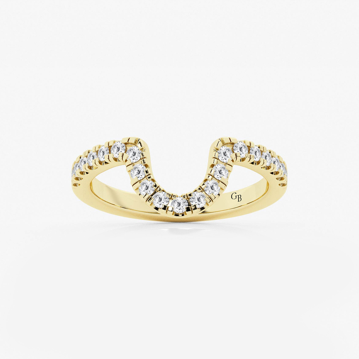 2/5 ctw Round Lab Grown Diamond Prong Set Wedding Band
