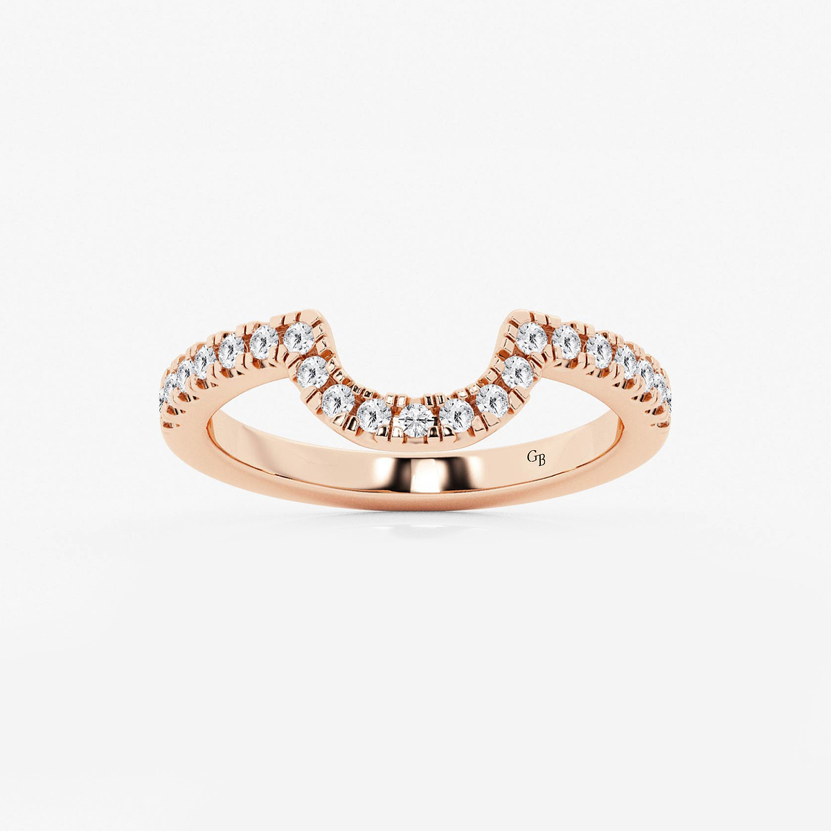 2/5 ctw Round Lab Grown Diamond Prong Set Wedding Band
