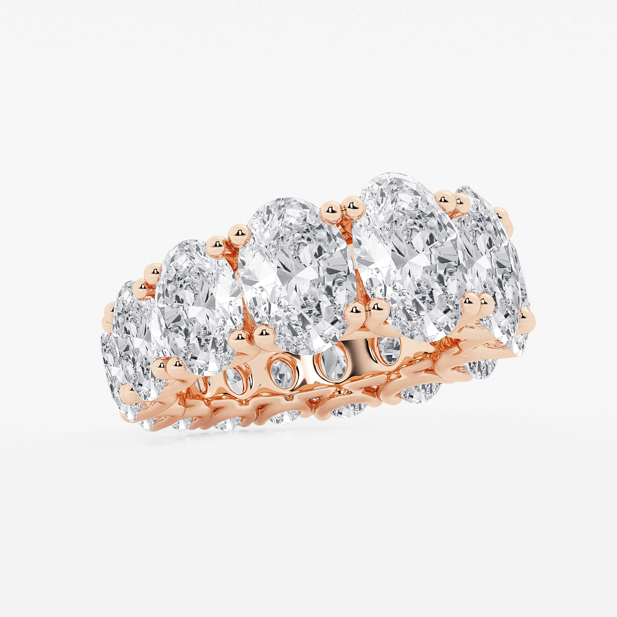 Additional Image 1 for  10 2/3 ctw Oval Lab Grown Diamond Graduated Eternity Band