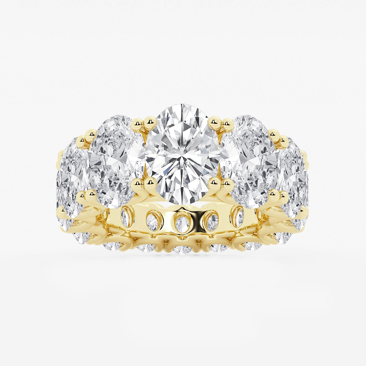10 2/3 ctw Oval Lab Grown Diamond Graduated Eternity Band