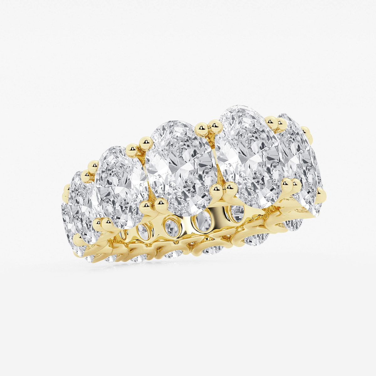 Additional Image 1 for  10 2/3 ctw Oval Lab Grown Diamond Graduated Eternity Band