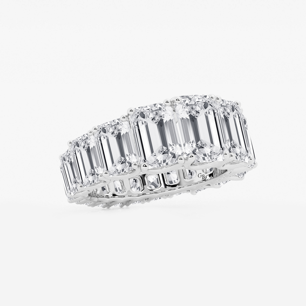Additional Image 1 for  11 ctw Emerald Lab Grown Diamond Graduated Eternity Band