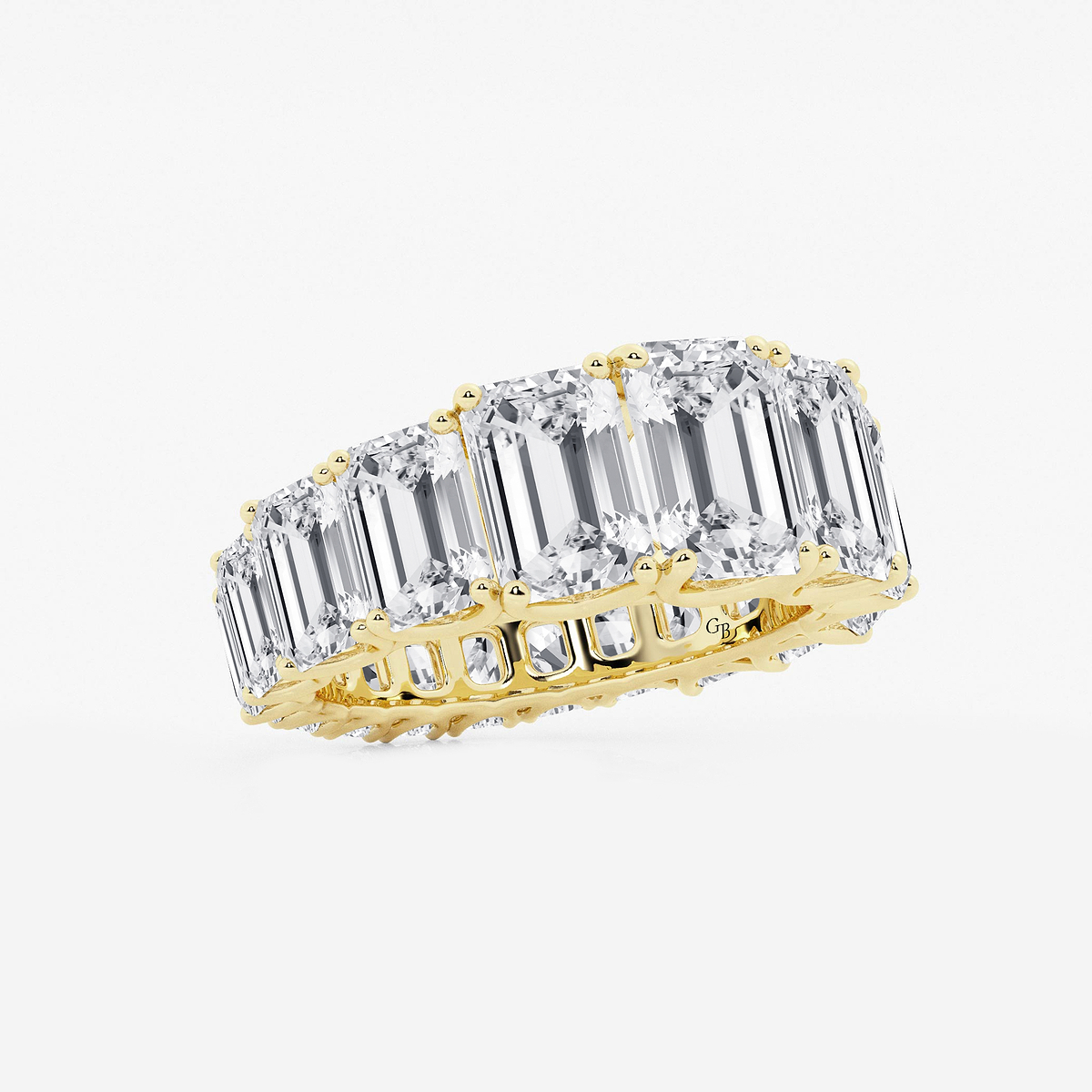 Additional Image 1 for  11 ctw Emerald Lab Grown Diamond Graduated Eternity Band