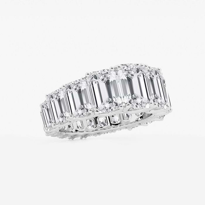 Additional Image 1 for  11 ctw Emerald Lab Grown Diamond Graduated Eternity Band